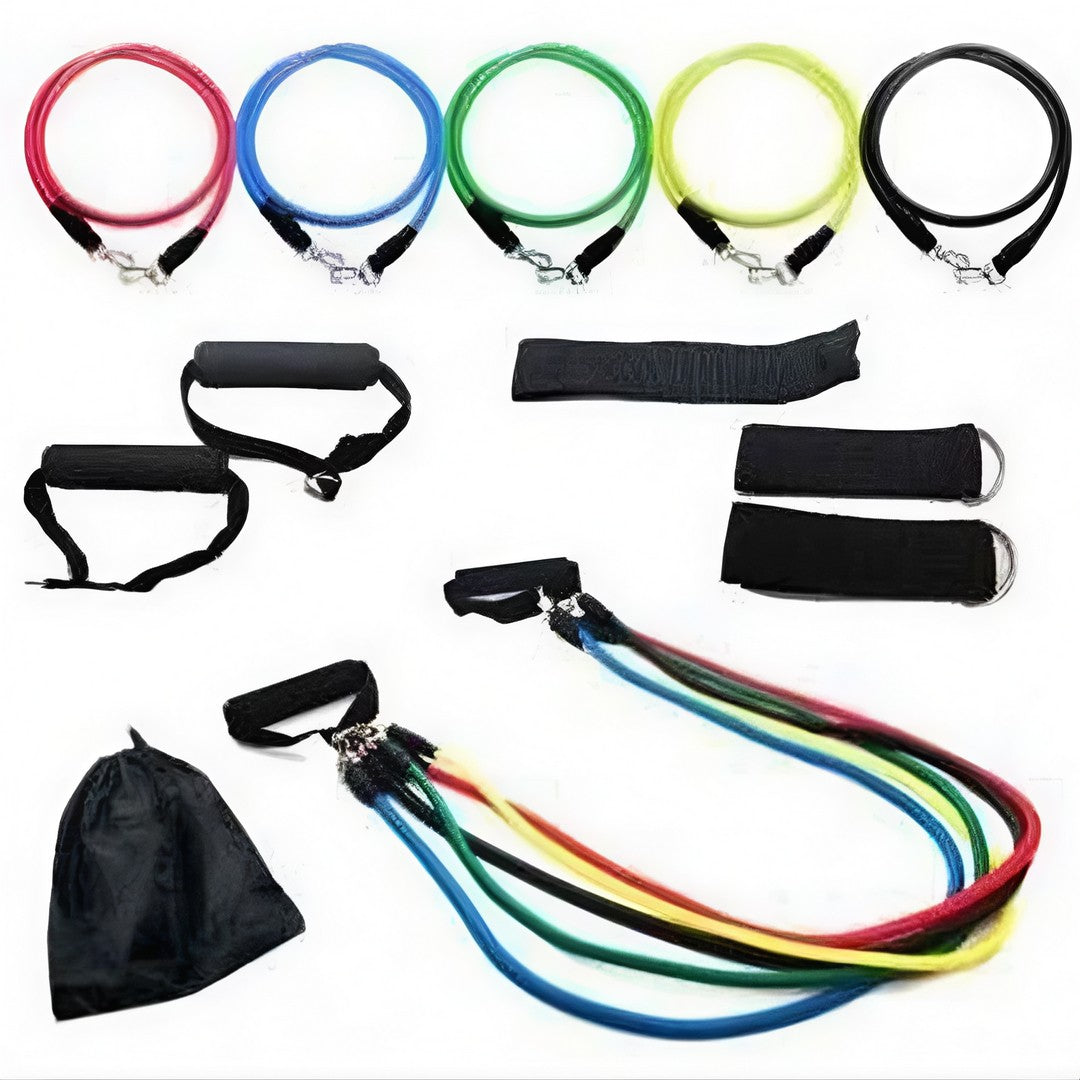 PowerFit™ – Kit 11 Peças Elástico Extensor para Treino e CrossFit