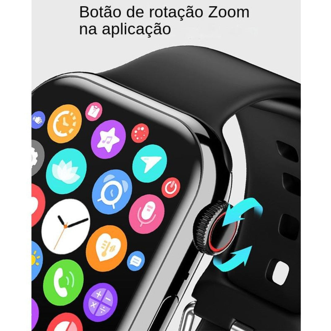Smartwatch 9 Pro com Carregamento Sem Fio | Tela 2.05” HD, Bateria de Longa Duração, Versão Global – Android & iOS